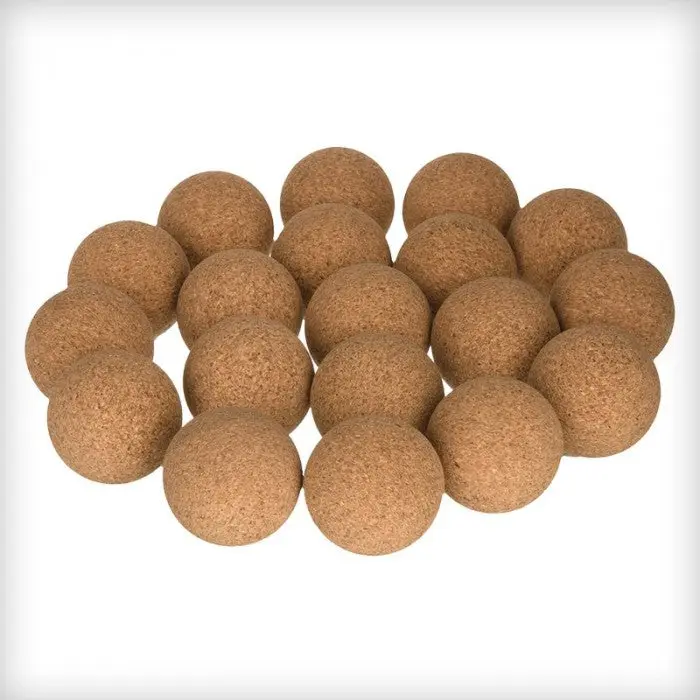 10 balles de Baby-foot en liège brut